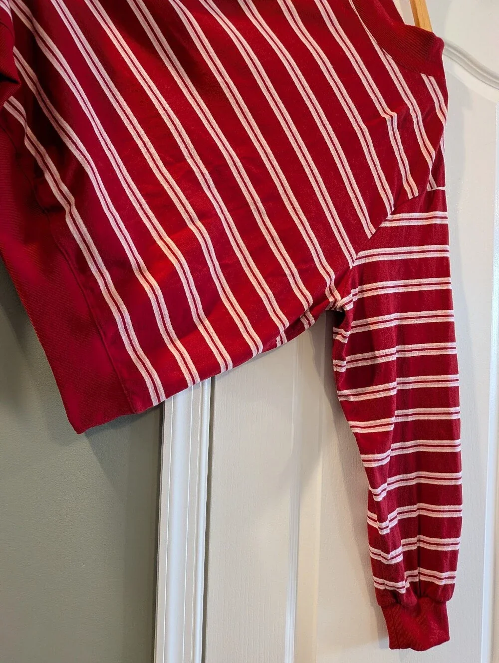 Parke Set Mockneck Sweatshirt & Pants Valentine’s Day Amour Stripes Sz L/XL & S